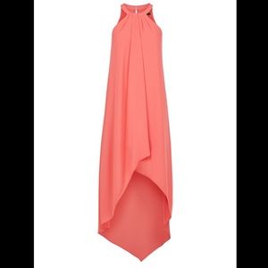 BCBG Lanna High-Low Draped Ruffle Dress